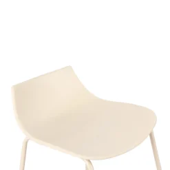 Sale Drawer LAMER Lot de 4 chaises de bar en plastique et métal H66cm