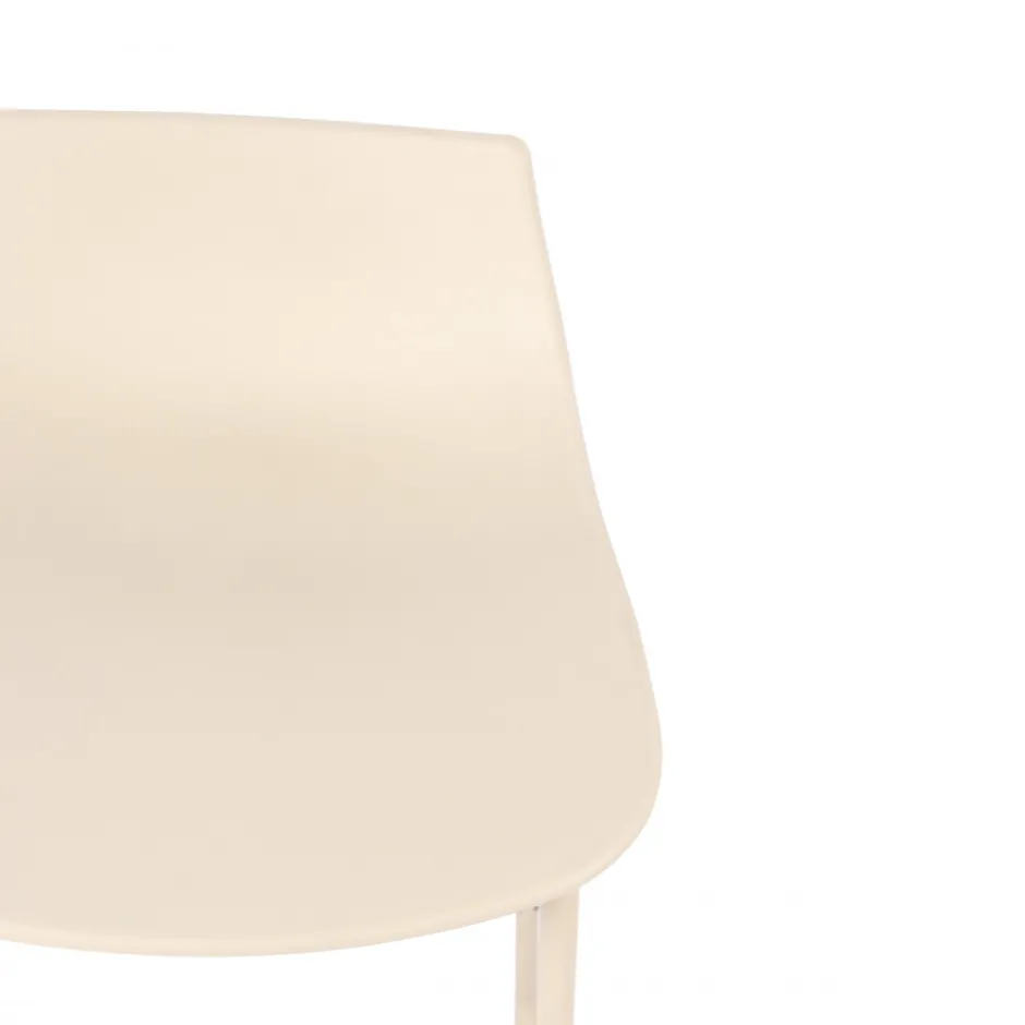 Sale Drawer LAMER Lot de 4 chaises de bar en plastique et métal H66cm