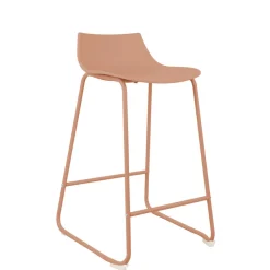 Sale Drawer LAMER Lot de 4 chaises de bar en plastique et métal H66cm