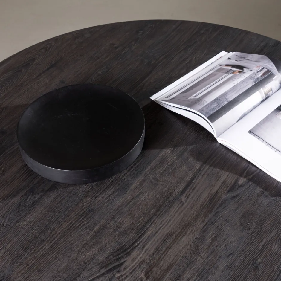 Online Venture Home LANZO Table à manger 4 personnes ronde en bois