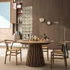 Discount Drawer LEA Table à manger extensible 4 à 8 personnes en bois ø120-200x120cm