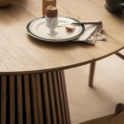 Discount Drawer LEA Table à manger extensible 4 à 8 personnes en bois ø120-200x120cm