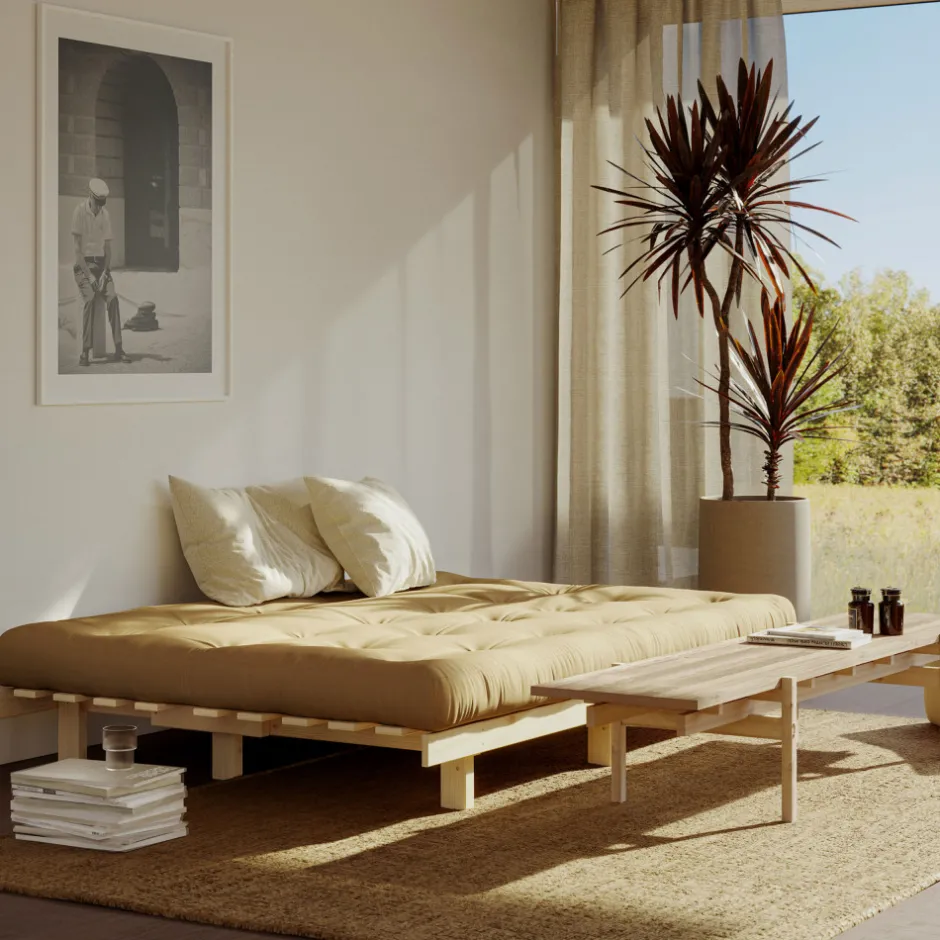 Online Karup Design LEAN Canapé convertible en bois naturel et tissu
