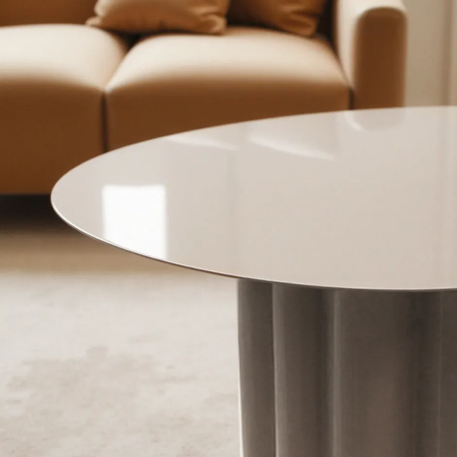 Discount Drawer LEON Table basse ronde en aluminium ø64cm