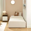Sale No name LEONA Lit enfant en tissu bouclette 90x190cm
