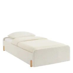 Sale No name LEONA Lit enfant en tissu bouclette 90x190cm