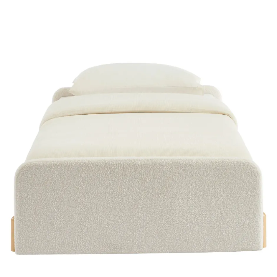 Sale No name LEONA Lit enfant en tissu bouclette 90x190cm