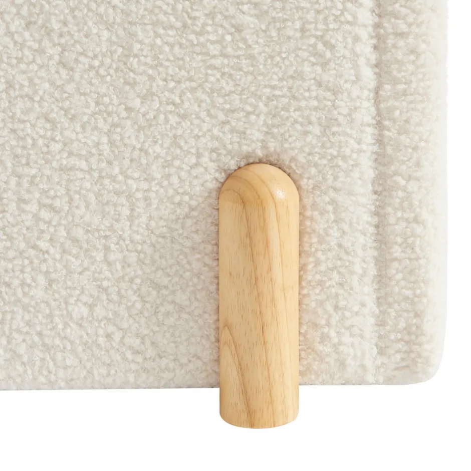 Sale No name LEONA Lit enfant en tissu bouclette 90x190cm