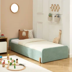 Sale No name LEONA Lit enfant en tissu 90x190cm
