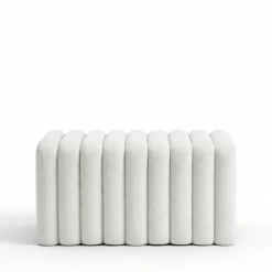 Outlet Drawer LETO Banc rembourré en tissu bouclette L79cm