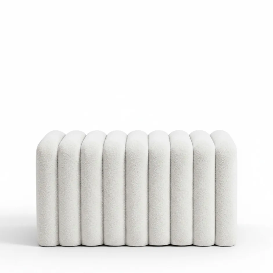 Outlet Drawer LETO Banc rembourré en tissu bouclette L79cm