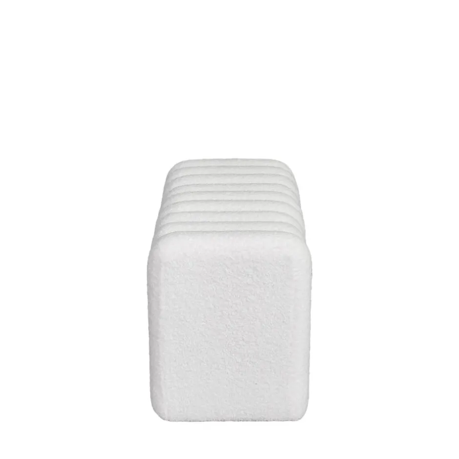 Outlet Drawer LETO Banc rembourré en tissu bouclette L79cm