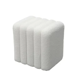 Sale Drawer LETO Pouf rembourré en tissu bouclette
