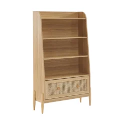 Sale No name LILOU Bibliothèque enfant en bois et cannage H140cm
