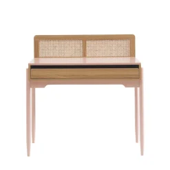 Online No name LILOU Bureau enfant 1 tiroir en bois et cannage H95cm