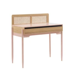 Online No name LILOU Bureau enfant 1 tiroir en bois et cannage H95cm