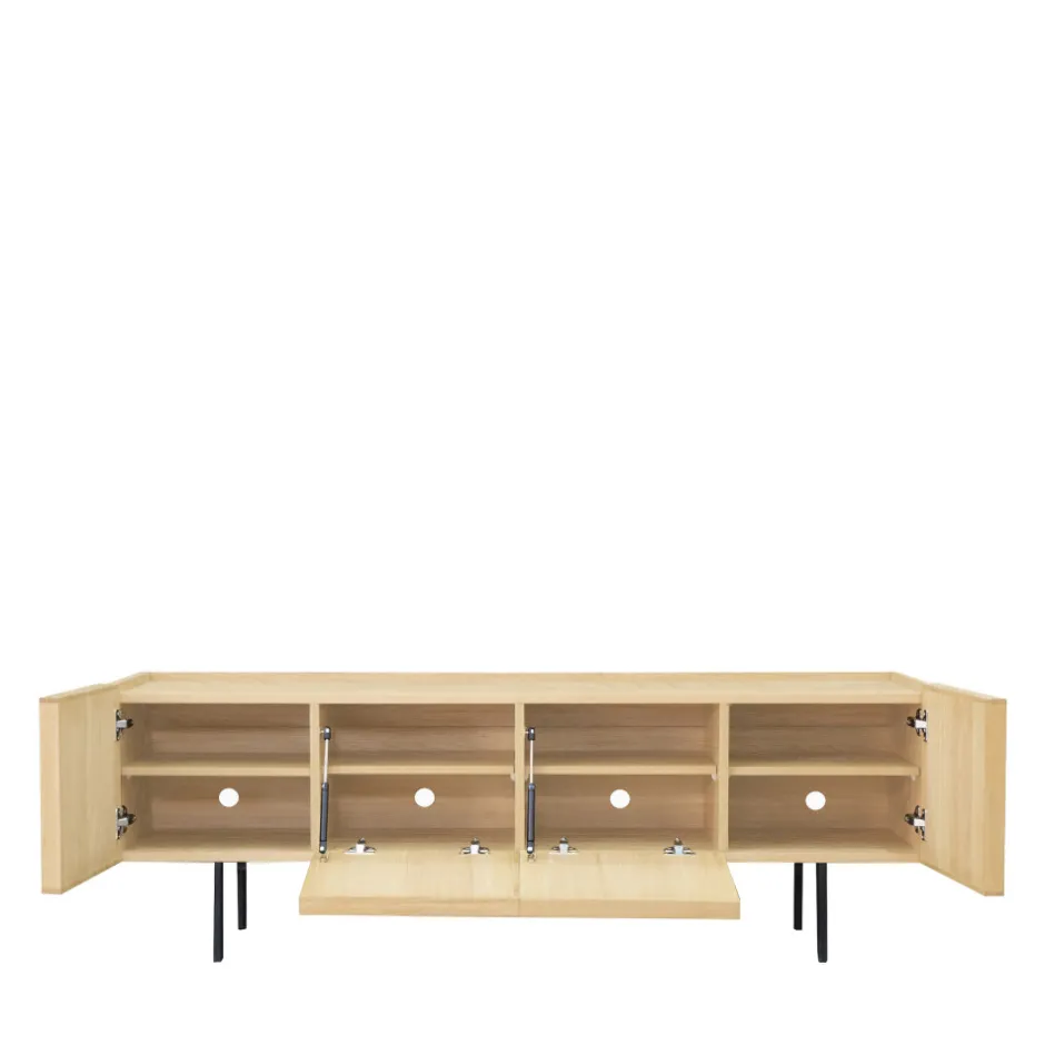 Drawer LINES Meuble TV 4 portes en bois L160cm