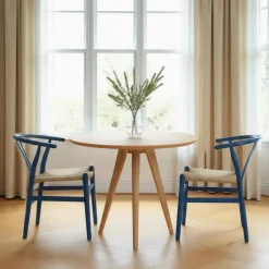 Clearance Drawer LIO Lot de 2 chaises en corde tressée et bois