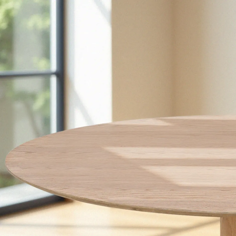 New Drawer LISA Table à manger 4 personnes ronde en bois ø120cm