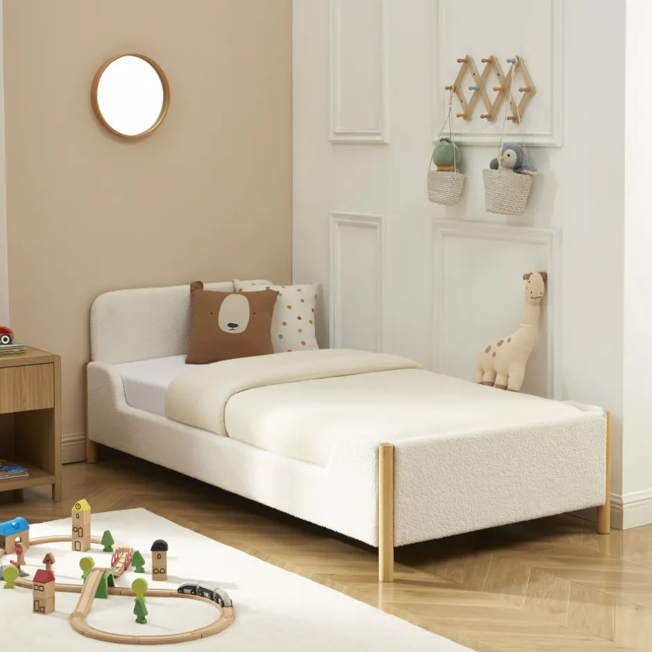Online No name LOIS Lit enfant en tissu bouclette 90x190cm