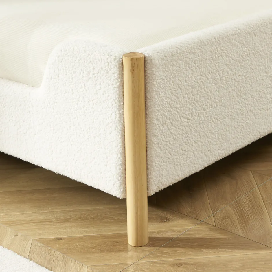 Online No name LOIS Lit enfant en tissu bouclette 90x190cm