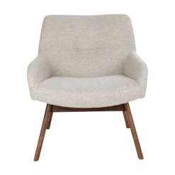 Online House Nordic LONDON Fauteuil en tissu et pieds en bois naturel