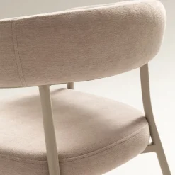 Online Drawer LORA Lot de 2 fauteuils de table en tissu et métal