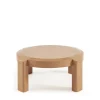 Outlet Drawer LORI Table basse ronde en bois laqué ø87,5cm