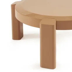 Outlet Drawer LORI Table basse ronde en bois laqué ø87,5cm