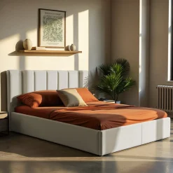 Sale Drawer LOU Lit coffre en tissu 140x190cm
