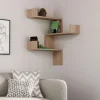 New Drawer LUCIA Étagère d'angle murale en bois L60cm