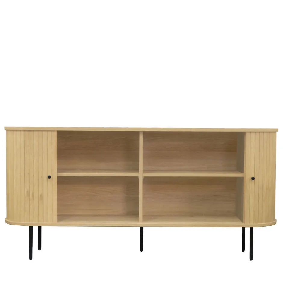 New Drawer LUCIE Buffet aux portes coulissantes en bois et métal L160cm