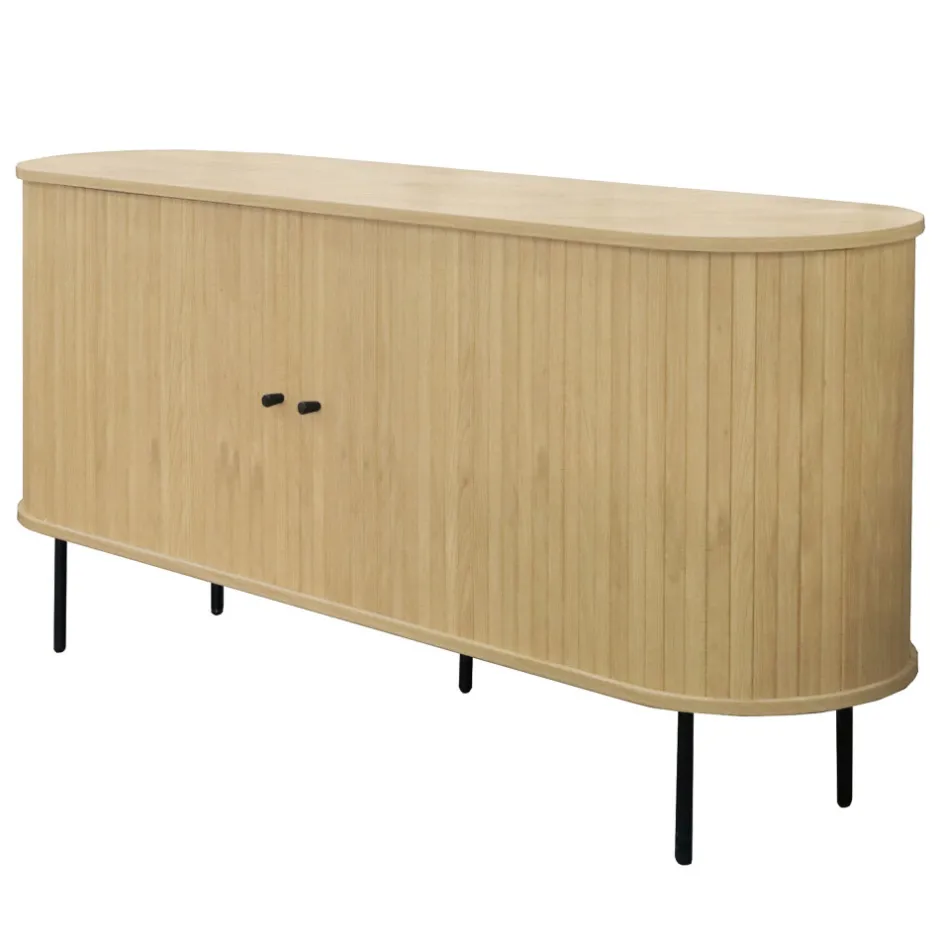 New Drawer LUCIE Buffet aux portes coulissantes en bois et métal L160cm