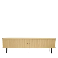 Discount Drawer LUCIE Meuble TV aux portes coulissantes en bois et métal L200cm