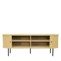 Sale Drawer LUCIE Meuble tv aux portes coulissantes en bois et métal L150cm