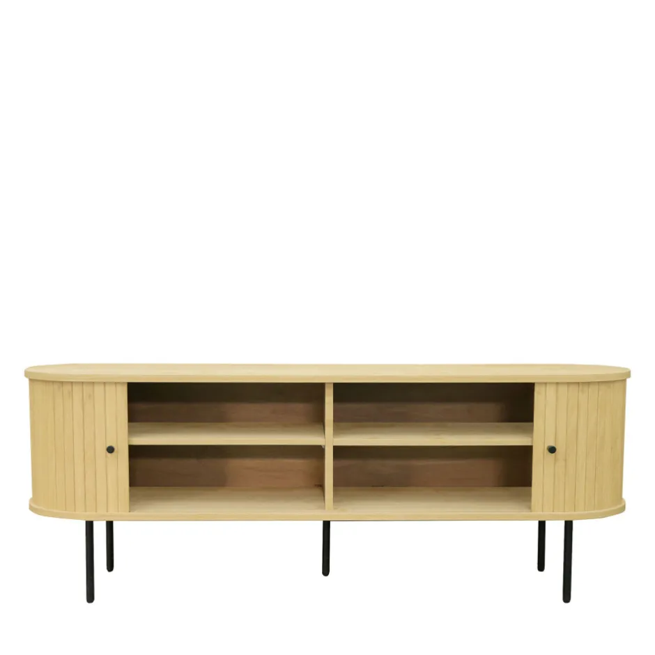 Sale Drawer LUCIE Meuble tv aux portes coulissantes en bois et métal L150cm