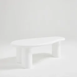 Online Drawer LUNA Table basse organique en fibre de ciment L120cm