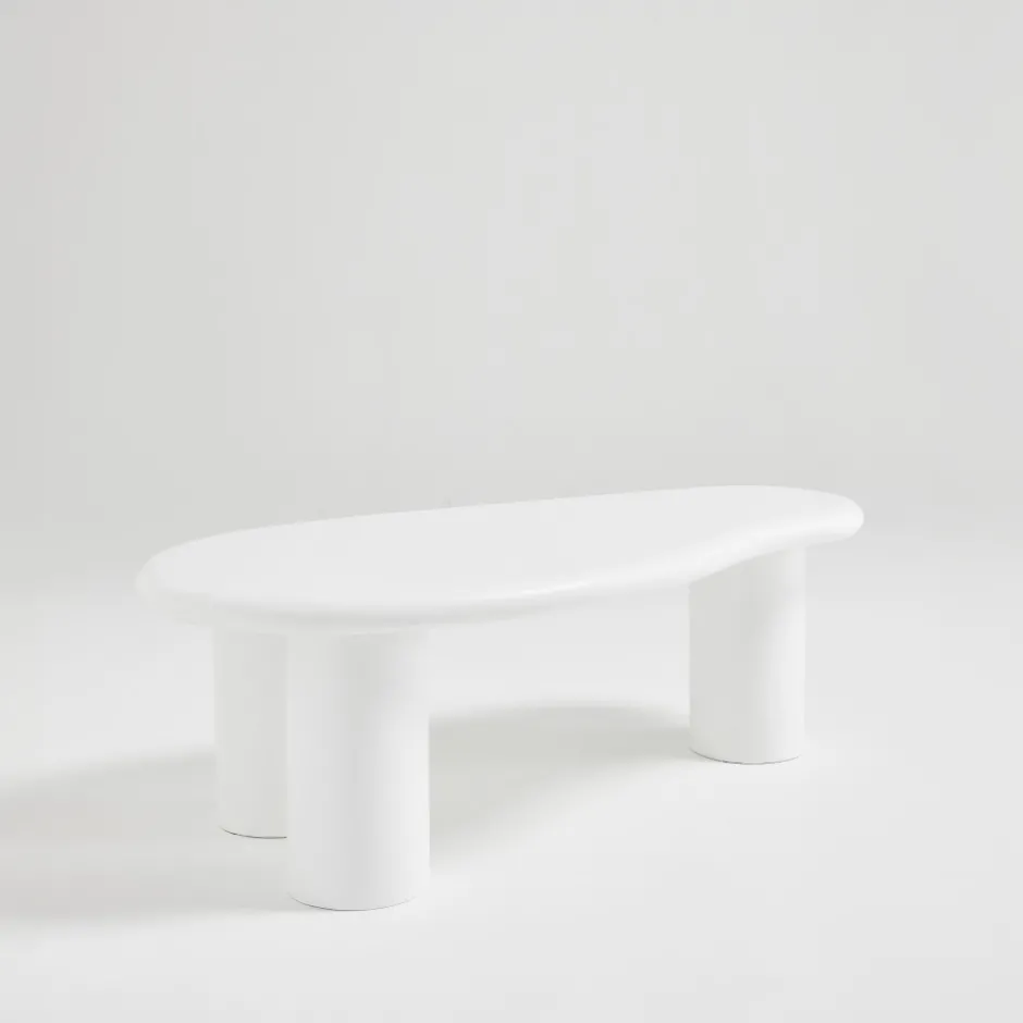 Online Drawer LUNA Table basse organique en fibre de ciment L120cm