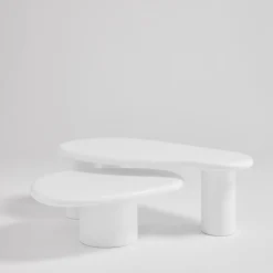 Online Drawer LUNA Table basse organique en fibre de ciment L120cm