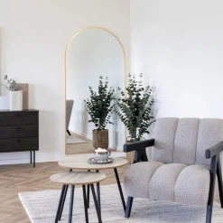 New House Nordic MADRID Miroir arc en aluminium 90x180cm