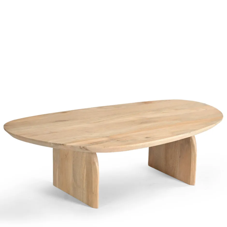 Outlet Drawer MALANG Table basse organique en bois massif de manguier