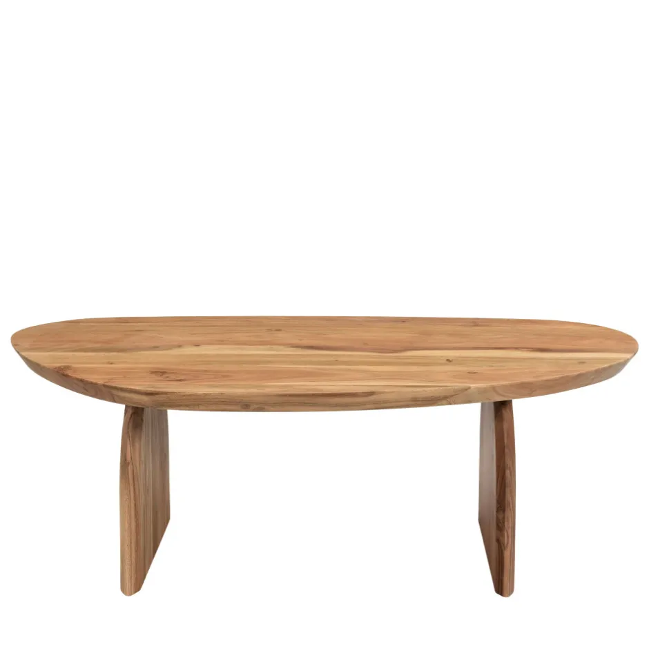 New Drawer MALANG Table basse organique en bois massif d'acacia