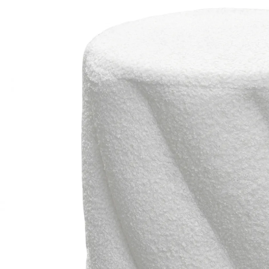 Hot Drawer MALLOW Pouf rond en tissu bouclette ø37cm