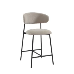 Outlet No name MANEL Lot de 2 tabourets de bar en tissu et métal H66cm