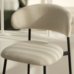 Outlet No name MANEL Lot de 2 tabourets de bar en tissu et métal H66cm