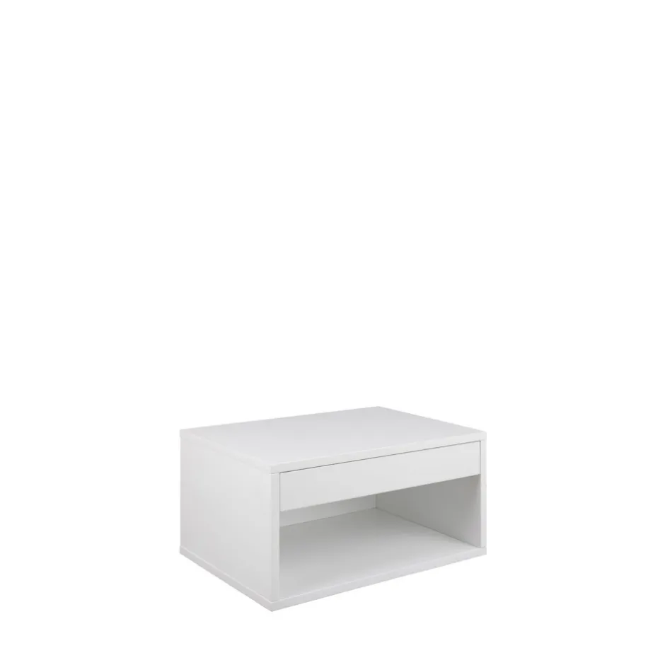 Discount Drawer MANO Table de chevet murale 1 niche, 1 tiroir en bois