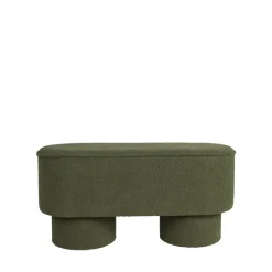 New No name MARCOS Banc arrondi en tissu bouclette L93cm
