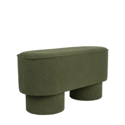 New No name MARCOS Banc arrondi en tissu bouclette L93cm