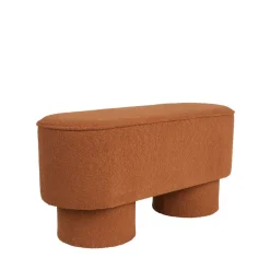 New No name MARCOS Banc arrondi en tissu bouclette L93cm