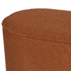 New No name MARCOS Banc arrondi en tissu bouclette L93cm